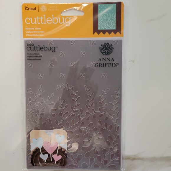 Cricut Cuttlebug MODERN VINES, FORMAL SQUARES Embossing Folders Lot of 2 NEW - Picture 2 of 16